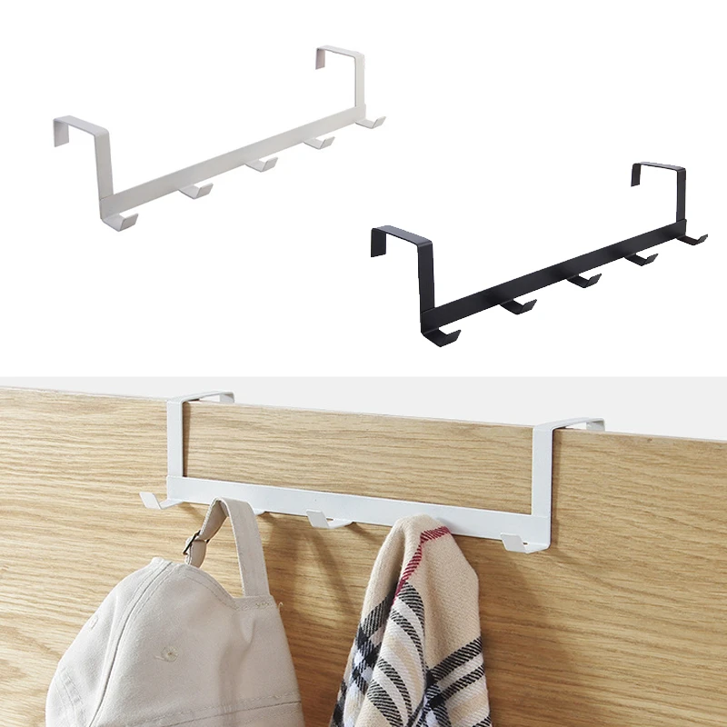 Home Bathroom Gadgets - Hooks Over The Door 5 Hooks