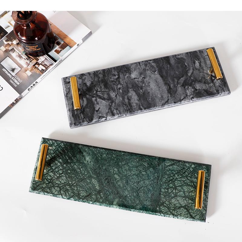 Home Bathroom Gadgets - Nordic Natural Marble Tray Decoration Cosmetics