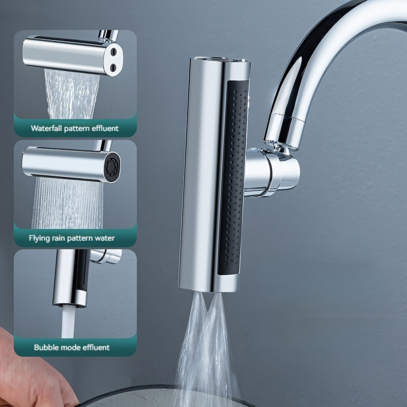 Home Essentials Bathroom Accessories - 1pc Multifunctional Faucet Adapter, Bathroom Washbasin