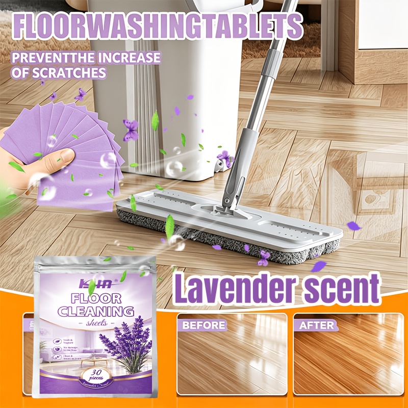 Home Bathroom Tiles - KJM Floor Cleaning Tablets 30Pcs Quick