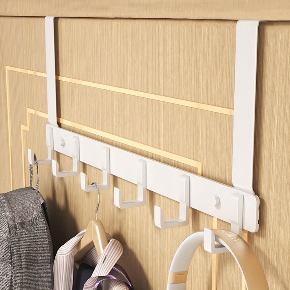 Home Bathroom Gadgets - Hooks Over The Door 6 Hooks