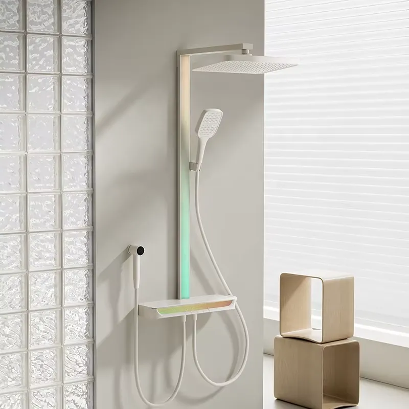 Home For Bathroom - Brass Digital Waterfall Shower Set Wall