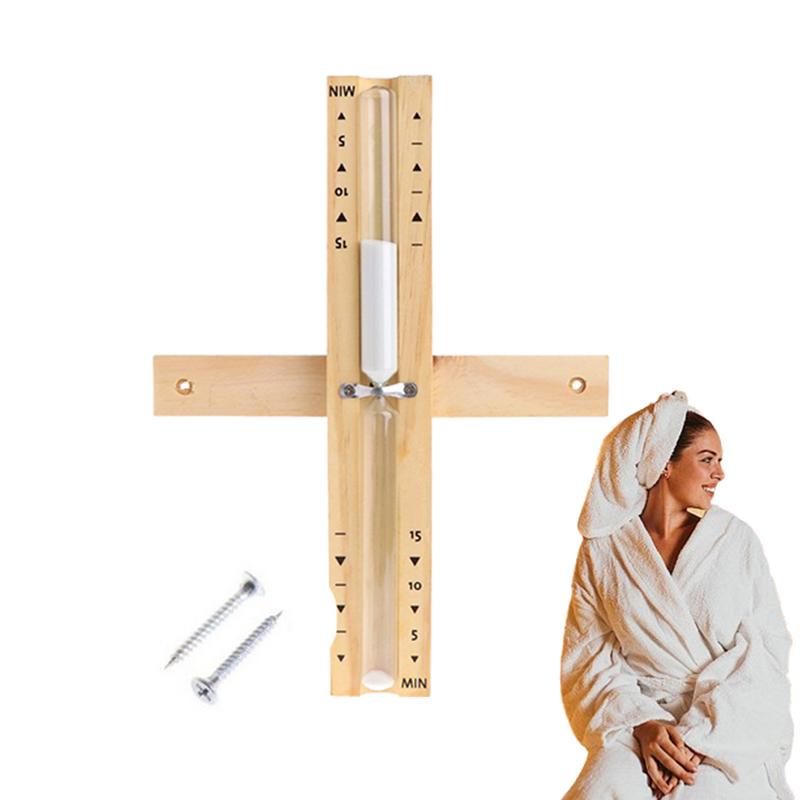 Home Bathroom Scales - Wood Wall-mounted 15 Minutes Sauna Hourglass