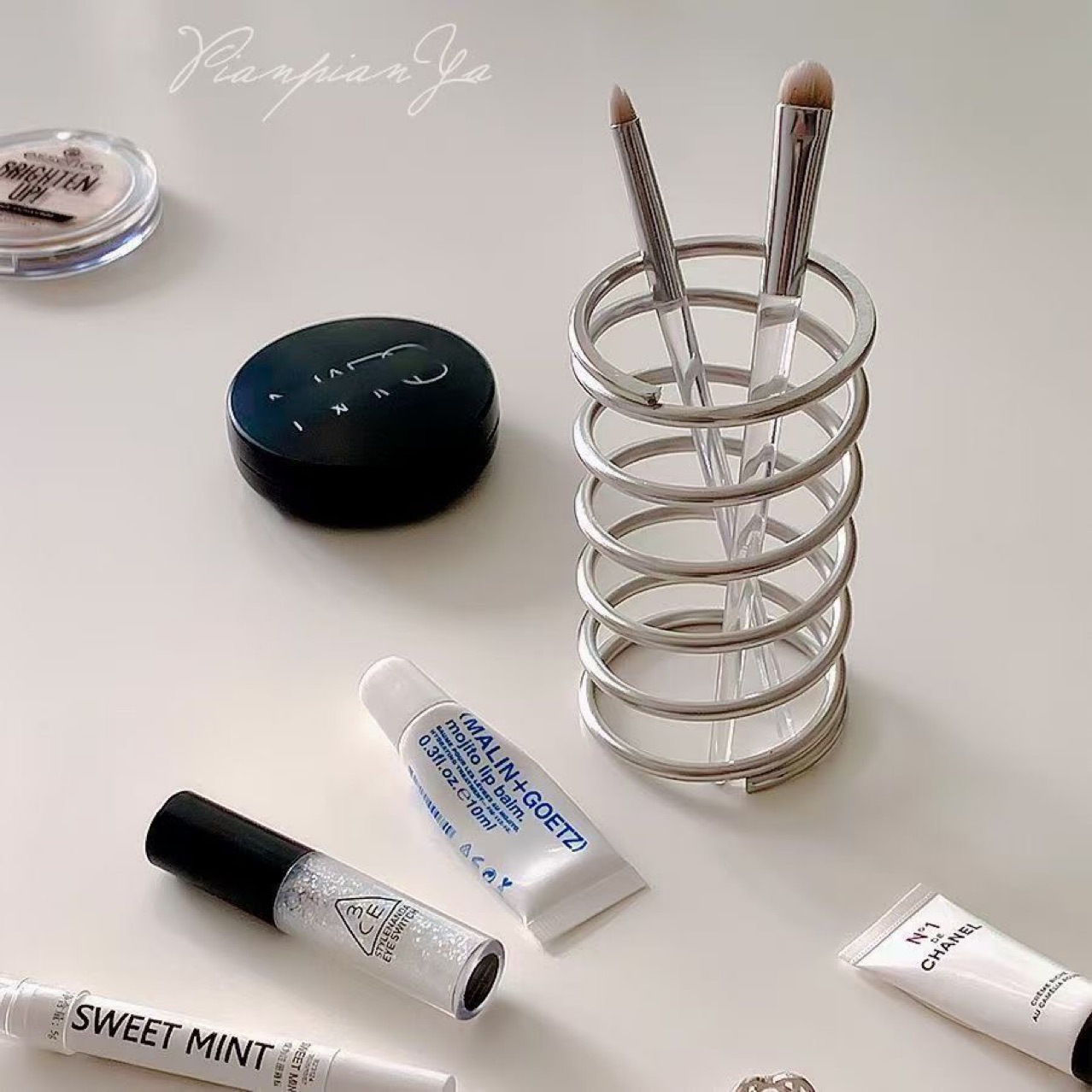 Home Bathroom Gadgets - Stainless Steel Toothbrush Holder Metal Bathroom