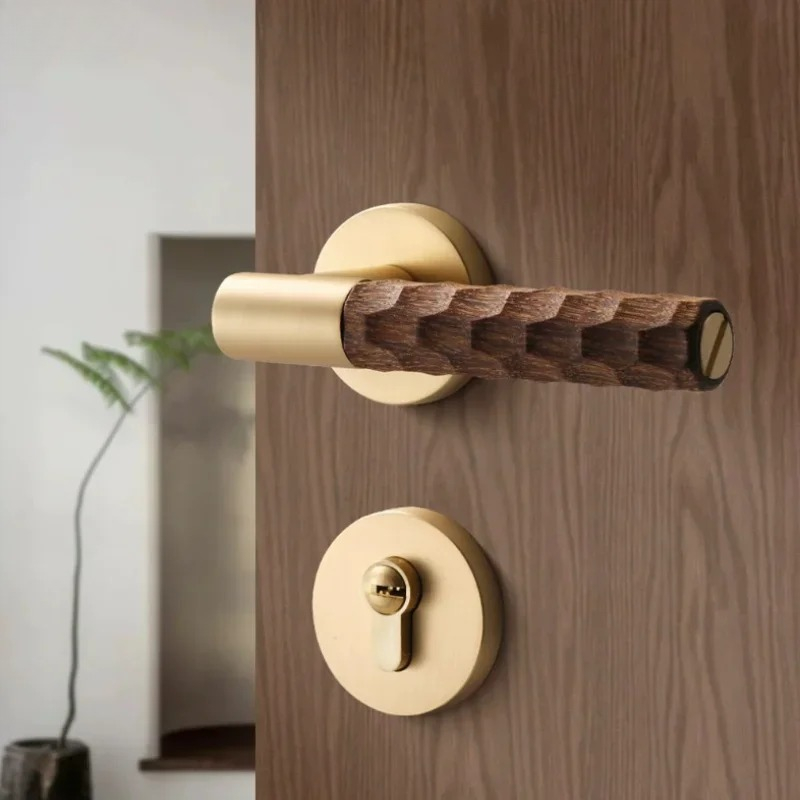 Wooden Door Handle Zinc Silent - Home Hardware Bathroom Accessories review and price