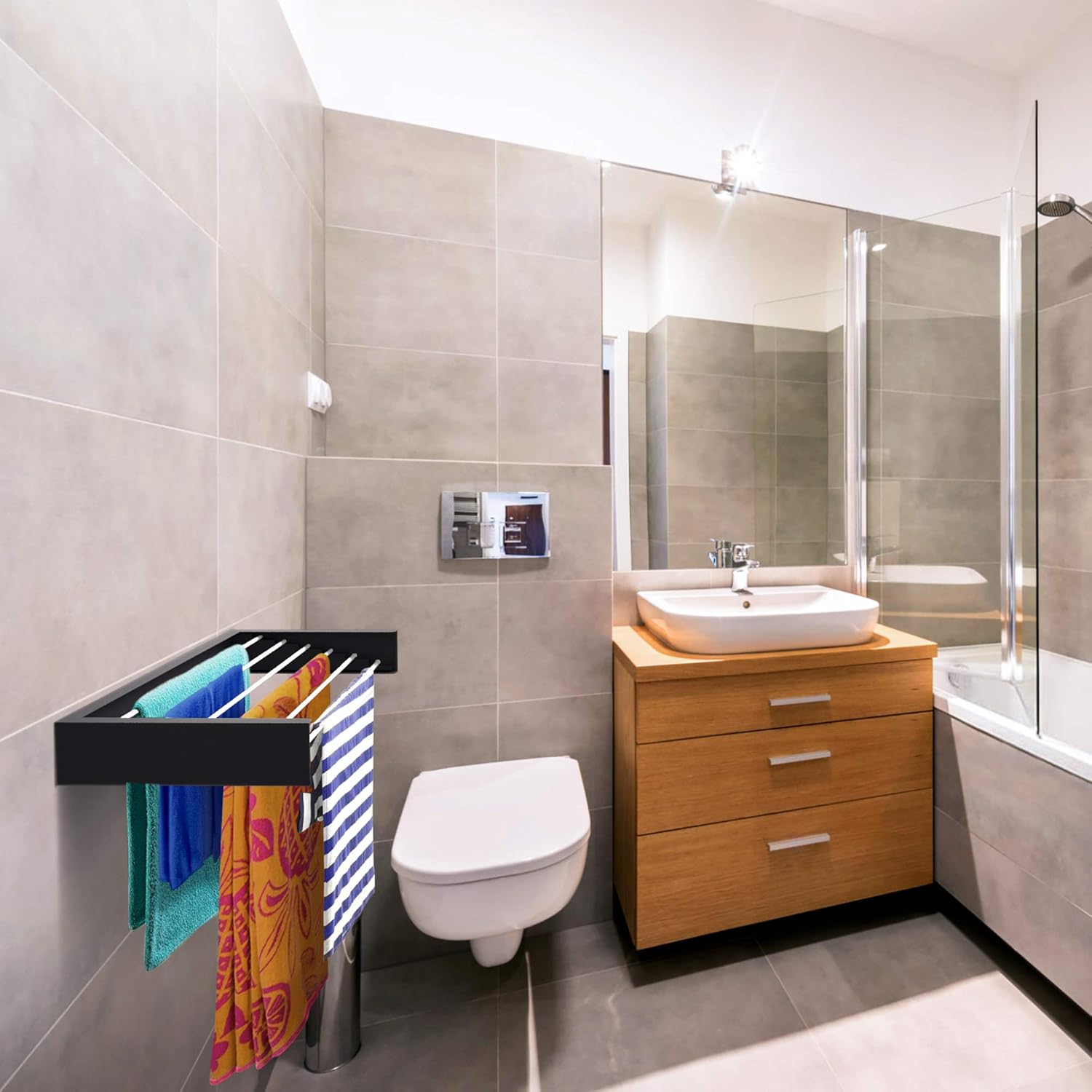 80cm Wall Mounted Laundry Dryi - Towel Bar Stainless review and price