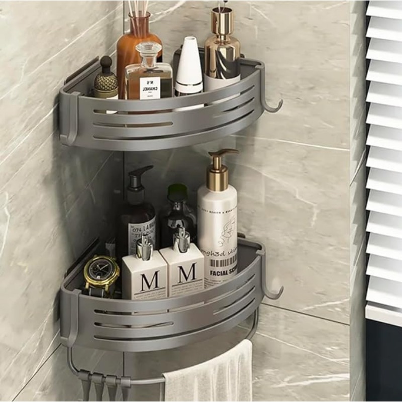 Adhesive or Drilling Corner Sh - Bath Caddy Tray review and price