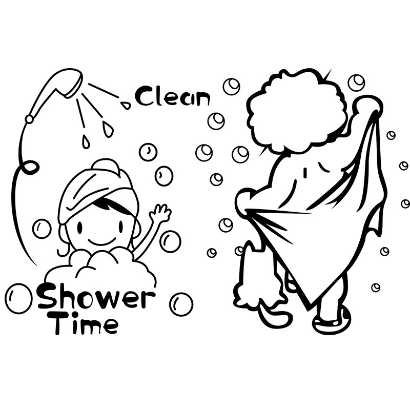 1pc Clean Shower Time Cute Lit - Home Bathroom Gadgets review and price