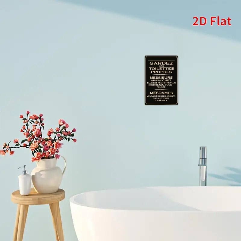 2D Vintage Metal Sign French B - Home Bathroom Etiquette review and price