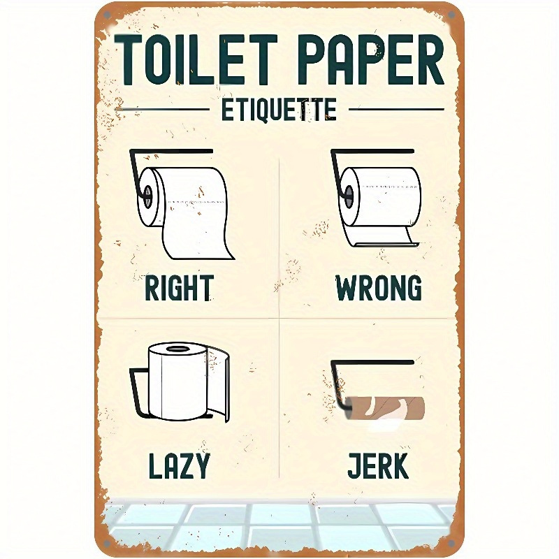 2D Aluminum Toilet Paper Etiqu - Home Bathroom Etiquette review and price