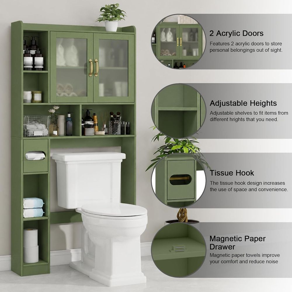 Space-Saving Acrylic Over-the- - Home For Bathroom review and price