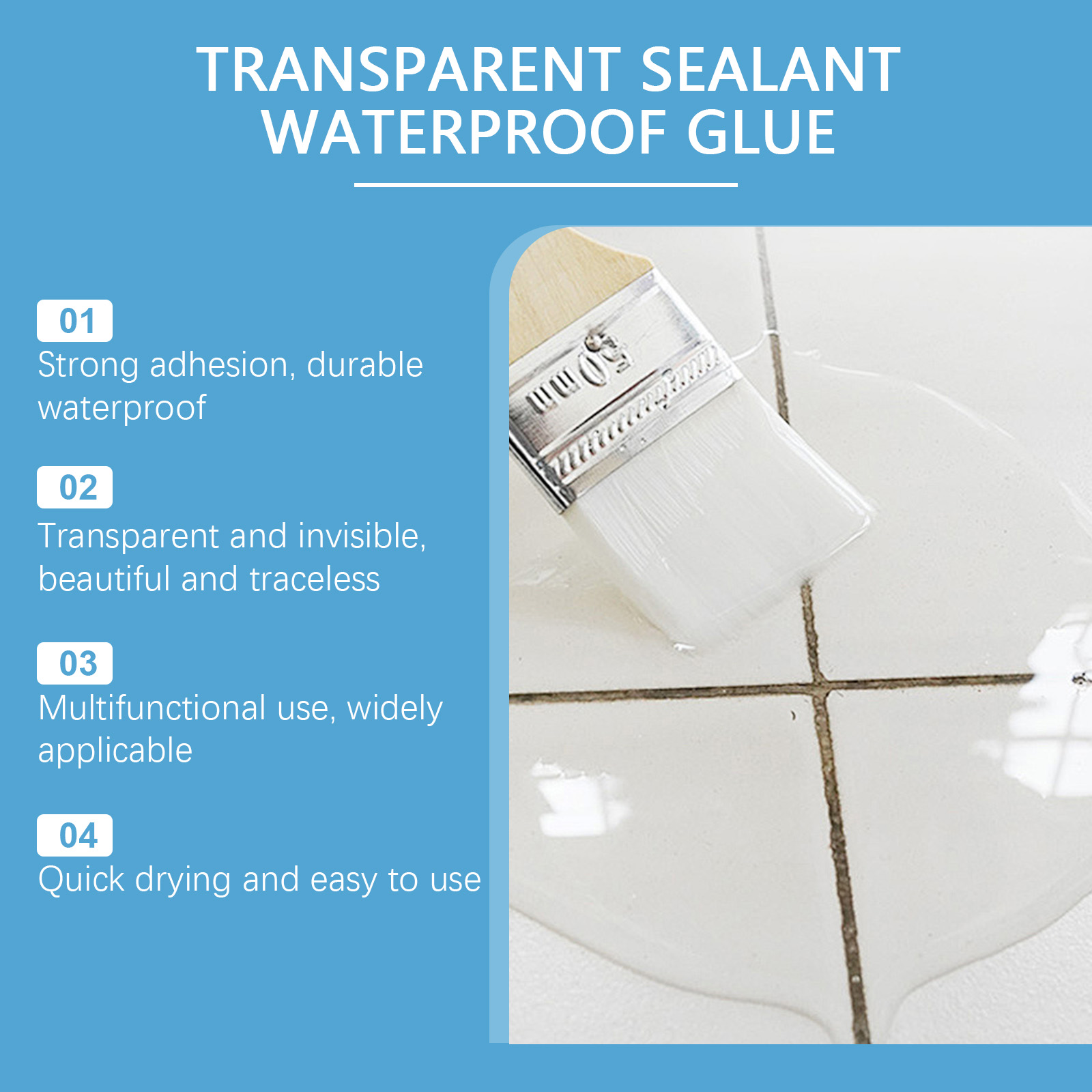 Transparent Waterproof Sealant - Home Bathroom Tiles review and price