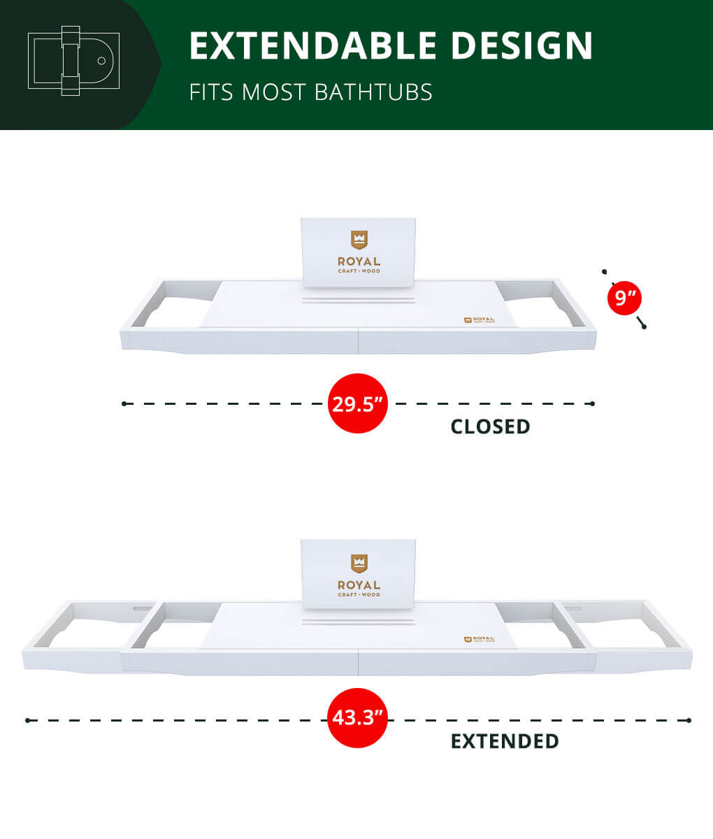 Luxury Expandable Bamboo Batht - Bath Caddy Tray review and price
