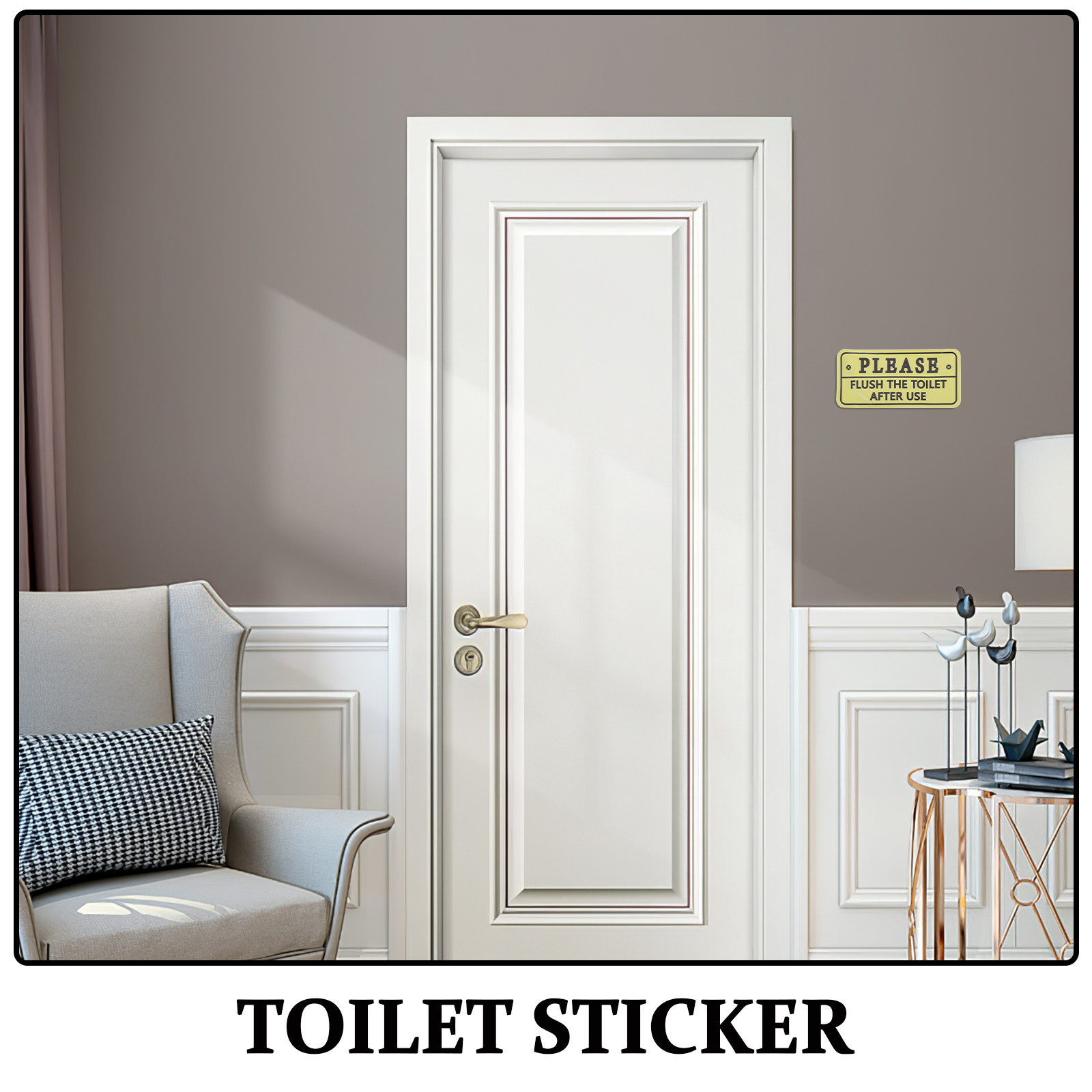 2Pcs Toilet Reminder Decal Wat - Home Bathroom Etiquette review and price