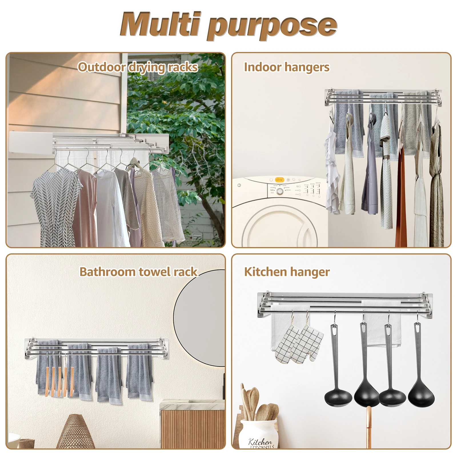 Folding Clothes Hanger Stainle - Towel Bar Stainless review and price
