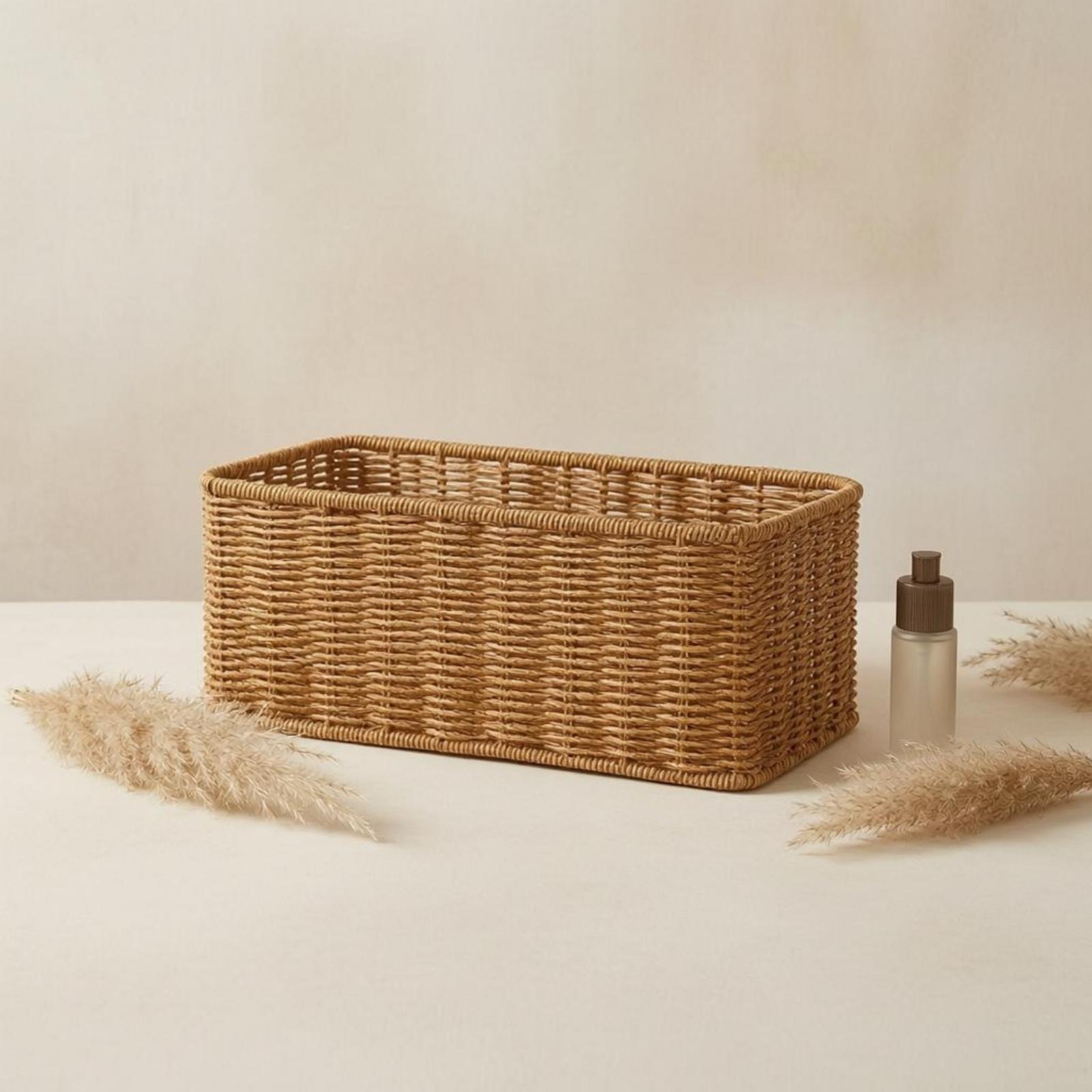 Plastic Rattan Bathroom Storag - Home Essentials Bathroom Accessories review and price