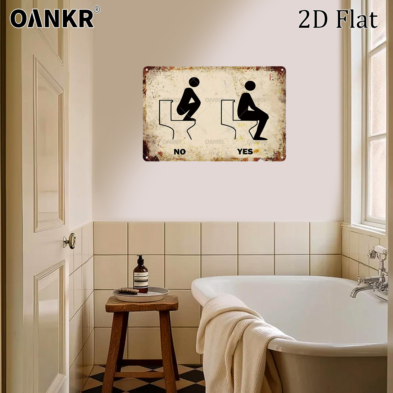 Funny Toilet Etiquette Metal T - Home Bathroom Etiquette review and price